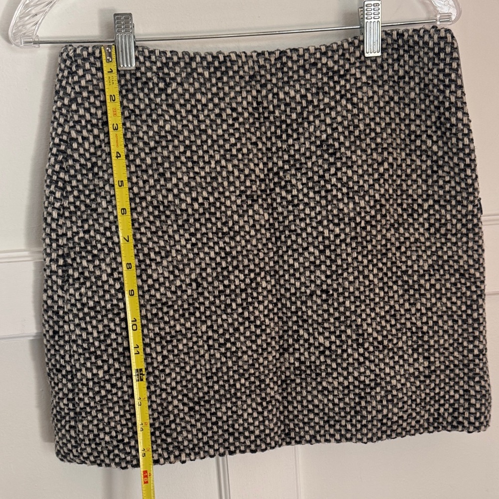 J. Crew Black and White Tweed Mini Skirt